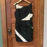 Anthropologie Dresses | Anthropologie Beth Bowley Silk Sheath Dress (Women's 8) | Color: Black/Green | Size: 8