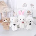 Porte-clés ours lapin mignon Kawaii pour enfants porte-clés en peluche mini chien coton doux