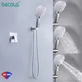 Becola – ensemble de douche froide et chaude en laiton chromé encastré dans le mur cascade de