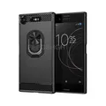 Capa – coque en Silicone souple pour Sony Xperia XZ1 étui Compact en Fiber de carbone brossée