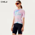 Vêtements de cyclisme Cheji pour femmes haut à manches courtes