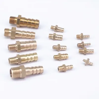 Connecteurs d'épissure en laiton pour tuyaux i/d 2 pièces 4mm 6mm 8mm 10mm 12mm barbelé x