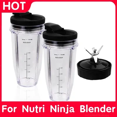 Gobelets de mélangeur 24Oz compatibles pour Nutri Ninja Blender BL480 BL490 BL640 accessoires lame