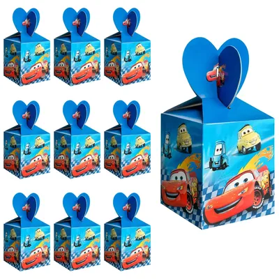 Sacs décoratifs Lightning McQueen pour fête d'anniversaire boîtes à bonbons pour garçons contenant
