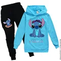 Disney-Survêtements de dessin animé Stitch pour enfants ensembles de vêtements pour enfants