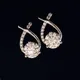 Onelaugh – boucles d'oreilles en diamant Moissanite 4 carats en argent Sterling 925 plaqué or 18
