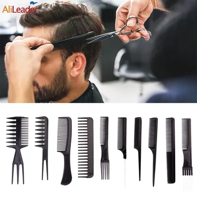 Peigne de coiffeur professionnel 10 pièces/ensemble Anti-statique pour Salon de coiffure coupe