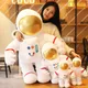 Fusée d'astronome en peluche pour enfants jouets mignons cadeaux d'anniversaire gris blanc