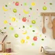 Autocollant mural avec variété de fruits de dessin animé pour la décoration de la maison affiche