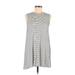 Forever Rose Couture Casual Dress - DropWaist: Ivory Stripes Dresses - Women's Size Medium