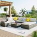 8-Pieces Outdoor Patio Furniture Sets, Garden Conversation Wicker Sofa Set with 7 Sofas and 1 Table