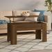 vidaXL Coffee Table Lift Top End Table Accent Side Sofa Table Engineered Wood - 39.8" x 19.3" x 20.5"