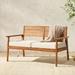 Middlebrook Slat-Back Solid Wood Patio Love Seat