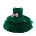 Toddler Baby Girls Lace Dress Clothes Little Girl Princess Dress Sleeveless Sequin Bow Pageant Dress with Headband Maxi Dress