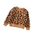 Cathery Toddler Baby Girl Leopard Print Sweater Infant Kids Casual Shirts Pullover Top T-Shirt Sweatshirts Clothes