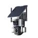 NATO Sporty 4K 4G 10x Dual Solar Cam ProMax Optical Zoom Dual Lens PTZ Security Camera 5GB FREE in Gray/White | 7 H in | Wayfair HEX-S4G900PM