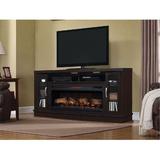 ClassicFlame Hutchinson 70-In Infrared Electric Fireplace Entertainment Center in Oak Espresso w/ 42" Firebox Wood in Brown | Wayfair