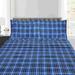 weilaicheng Plaid Sheet Set 100% cotton in Blue | Full/Double | Wayfair 06HJF1224UFHQDSF85OF