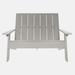 AllModern Byrnes Recycled Plastic Double Adirondack Loveseat Plastic in Gray/Black | 35 H x 54.1 W x 33.7 D in | Outdoor Furniture | Wayfair