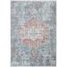 Blue/Navy 192 x 144 x 0.25 in Living Room Area Rug - Blue/Navy 192 x 144 x 0.25 in Area Rug - Bungalow Rose Mishie Navy/Red Vintage Oriental Medallion Distressed Non-Shedding Living Room Dining Bedroom Area Rug 21 | Wayfair