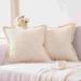 Everly Quinn Pilon Farmhouse Home Decor, Cozy Decorative Throw Pillows Cushion Case For Living Room Blend in White | 18 H x 18 W x 2 D in | Wayfair