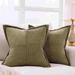 Everly Quinn Pilon Farmhouse Home Decor, Cozy Decorative Throw Pillows Cushion Case For Living Room Blend in Green | 18 H x 18 W x 2 D in | Wayfair