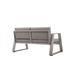 Latitude Run® 57" Wide Outdoor Loveseat w/ Cushions Metal in Gray | 33 H x 57 W x 33 D in | Wayfair 37855CB874B842268B690306128567A0