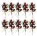 Christmas Decorations Festive&Party Supplies 10pcs Christmas Artificial Pine Branch Berry Holly Flower Bouquet Pick Xmas Decor Ornament Hot Red