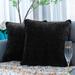 Latitude Run® Wool Blend Throw Square Pillow Cover Wool Blend/Wool in Black | 18 H x 18 W x 2 D in | Wayfair 4268E192BA1C473499405BC462D212D6