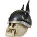 The Holiday Aisle® Viking Chieftain Warlord Odin Skull w/ Bull Horned Helmet Figurine Day Of The Dead Skeleton Figurine Norse Mythology Gothic Death Resin | Wayfair