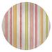 Green/Pink 60 x 60 x 0.08 in Area Rug - PAINTED STRIPES MELON Area Rug By Ebern Designs Polyester | 60 H x 60 W x 0.08 D in | Wayfair