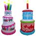 The Holiday Aisle® Happy Birthday Inflatables Polyester in Blue/Orange/Pink | 72 H x 34 W x 34 D in | Wayfair 26A50DC47614458CAB53CFE52C40FF0C