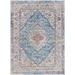Blue 72 x 48 x 0.3 in Living Room Area Rug - Blue 72 x 48 x 0.3 in Area Rug - Bungalow Rose Beige/Shabby Elegance Medallion Distressed Non-Shedding Living Room Bedroom Dining Home Office Area Rug | Wayfair