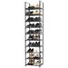 Rebrilliant 24 Pair Stackable Shoe Rack Metal in Black | 68.9 H x 16.9 W x 12 D in | Wayfair D98CC51A173944F68409EAB8DFCEEDE6