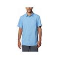 Columbia Men's PFG Slack Tide Camp Short Sleeve Shirt Polyester, Agate Blue SKU - 578338