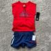 Adidas Matching Sets | Adidas Girls Graphic Tee And Short Set Vivid Red | Color: Blue/Red | Size: 2tg