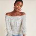 Anthropologie Tops | By Anthropologie Lucia Off Shoulder Polka Dot Smocked Top | Color: Black/White | Size: S