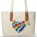 Michael Kors Bags | Michael Kors The Michael Bag Pride Canvas Foldable Large Tote Nauralt/Acorn Nwt | Color: Cream | Size: Os