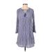 Old Navy Casual Dress - Shift: Purple Stripes Dresses - Women's Size X-Small