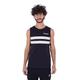 Hurley Herren M Oceancare Stripes Tank T-Shirt, Schwarz, M