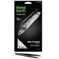 Fascinations Metal Earth Premium Series RMS Titanic Ship 3D Metal Model Kit Bundle with Tweezers