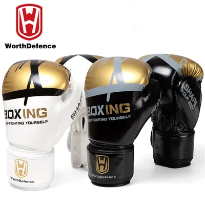 Worthdefence-Gants de Kick Boxing pour Hommes et Femmes PU Karaté Muay Thai De Boxbones Free