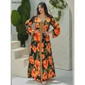 Siskakia-Robes longues pour femmes caftan musulman modeste Jalabiya marocain vêtements islamiques