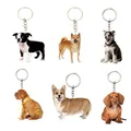 Porte-clés charmant chien Animal pas 3D Llaveros mignon pour petit ami meilleur ami cadeau de