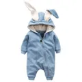 Barboteuses à capuche oreilles de lapin pour bébés garçons et filles vêtements pour nouveau-nés