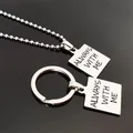 Collier en acier inoxydable pour femmes nouvelle mode lettres collier en acier inoxydable couple