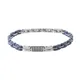 Runda-Bracelet en céramique pour homme lien bleu bracelets incrustés blancs taille réglable 21cm