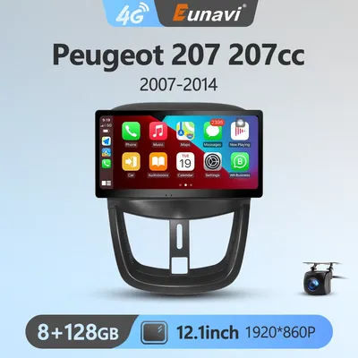 Eunavi-Autoradio Android pour KIT 207 207CC 2007-2014 4G 2 Din Lecteur Vidéo Stéréo GPS