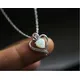 Collier en opale de feu bleu/blanc en forme de cœur pendentif pour mariée collier en pierre de