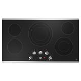 GE Appliances 36.13" Electric Cooktop w/ 5 Elements in Gray | 3.38 H x 21 W x 36.13 D in | Wayfair JEP5036STSS